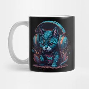 Kittens Playing With TNT, Wearing Headphones Mug